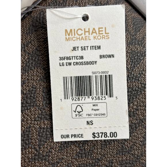 Michael Michael Kors NWT Large East West Crossbody Bag Brown Travel Vacation - Picture 7 of 7